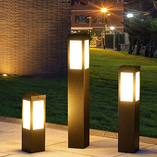 Modern Minimalist Waterproof Metal & PC Pillar 1-Light Outdoor Light Landscape Lighting For Garden & Outdoor Patio