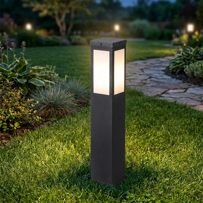 Modern Minimalist Waterproof Metal & PC Pillar 1-Light Outdoor Light Landscape Lighting For Garden & Outdoor Patio
