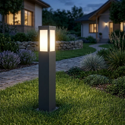 Modern Minimalist Waterproof Metal & PC Pillar 1-Light Outdoor Light Landscape Lighting For Garden & Outdoor Patio