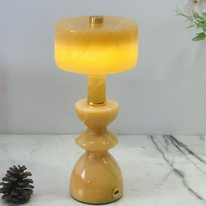 Modern Minimalist Aluminum Marble USB LED Table Lamp