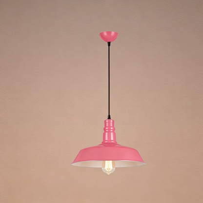 Contemporary Industrial Round Iron 1-Light Pendant Light For Living Room