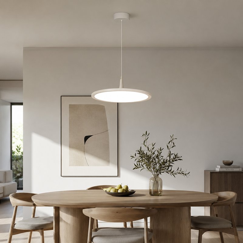 Modern Minimalist Aluminum Round Shape LED Pendant Light For Dining Room