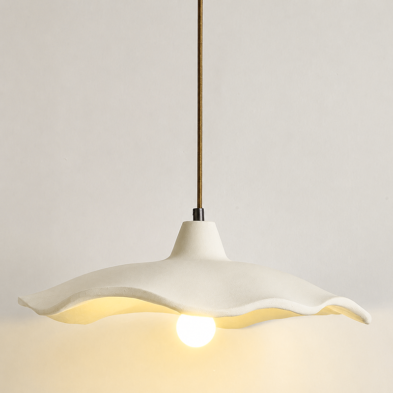 Japanese Vintage Flower Shape Lampshade Cement 1/2/3-Light Island Light Chandelier