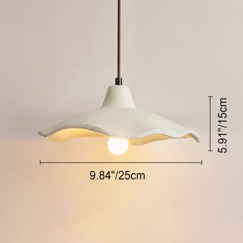 Japanese Vintage Flower Shape Lampshade Cement 1/2/3-Light Island Light Chandelier