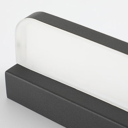 Modern Minimalist Waterproof Rectangular Iron Acrylic LED Vanity Light Wall Scone Lamp For Bathroom