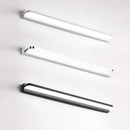Modern Minimalist Waterproof Rectangular Iron Acrylic LED Vanity Light Wall Scone Lamp For Bathroom