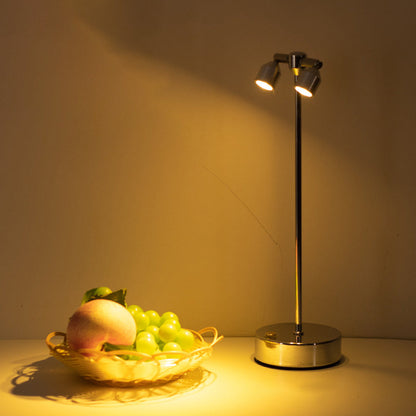 Modern Minimalist Cylindrical Iron PVC LED Table Lamp For Dining Room