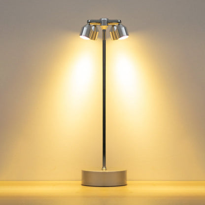 Modern Minimalist Cylindrical Iron PVC LED Table Lamp For Dining Room