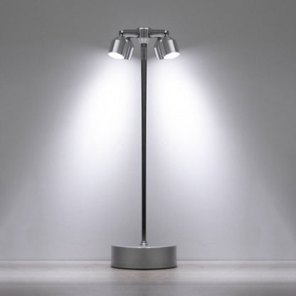 Modern Minimalist Cylindrical Iron PVC LED Table Lamp For Dining Room