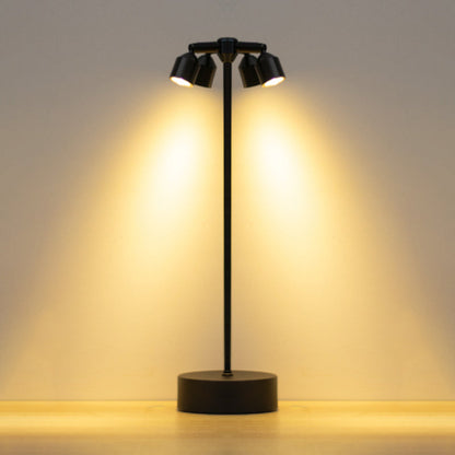 Modern Minimalist Cylindrical Iron PVC LED Table Lamp For Dining Room