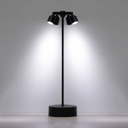 Modern Minimalist Cylindrical Iron PVC LED Table Lamp For Dining Room