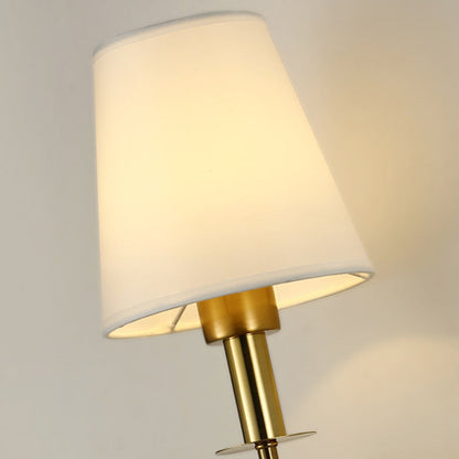 Contemporary Nordic Drum Iron Fabric 1-Light Wall Sconce Lamp For Living Room