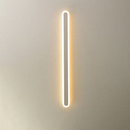 Modern Minimalist Rectangle Long Line Iron Acrylic LED Wall Sconce Lamp For Living Room