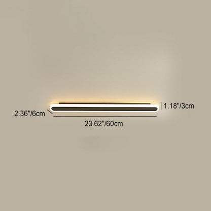 Modern Minimalist Rectangle Long Line Iron Acrylic LED Wall Sconce Lamp For Living Room