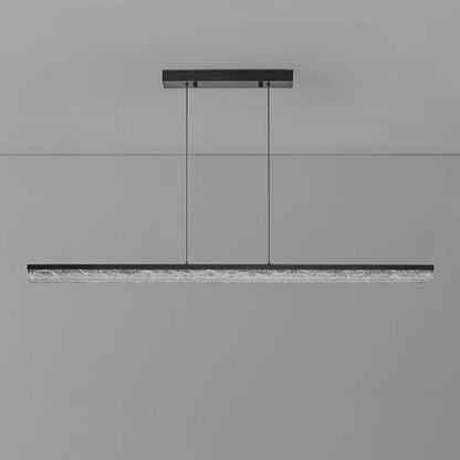 Modern Minimalist Iron Acrylic Long Strip LED Island Light Chandeliers For Dining Room