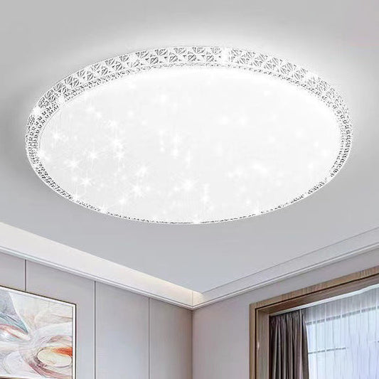 Modern Luxury Mounted Star Round Square Acrylic Iron LED Flush Mount Ceiling Light For Bedroom