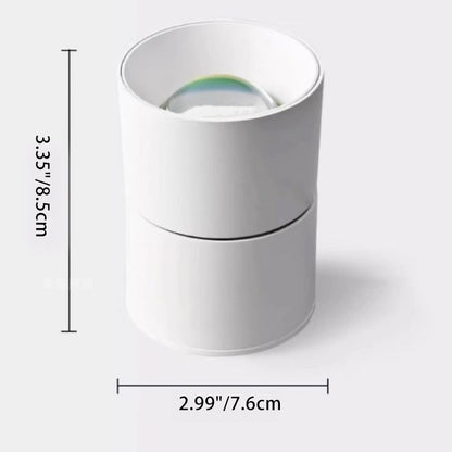 Modern Minimalist Sunset Sunrise Aluminum Cylinder Adjustable Spotlight LED Semi-Flush Mount Ceiling Light For Living Room