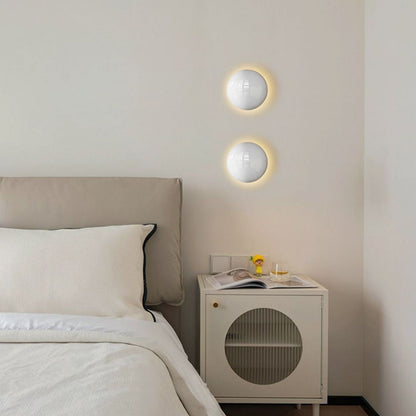 Modern Minimalist Iron Round Ambiance LED Wall Sconce Lamp For Living Room