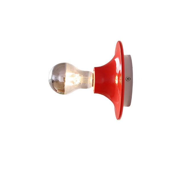 Modern Mid-Century UFO Shape Iron 1-Light Wall Sconce Lamp For Bedroom