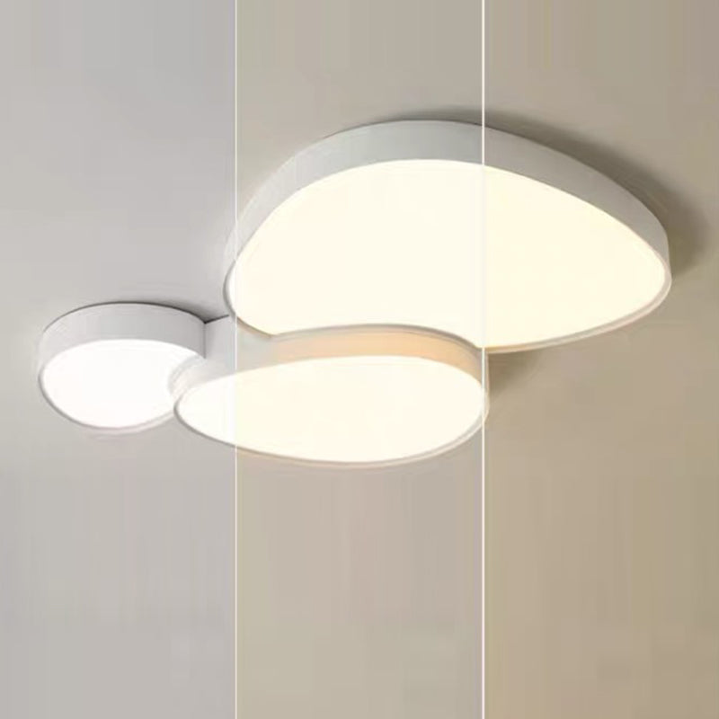 Contemporary Simplicity Cobblestone Acrylic Iron LED Flush Mount Ceiling Light For Living Room