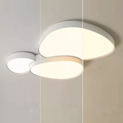 Contemporary Simplicity Cobblestone Acrylic Iron LED Flush Mount Ceiling Light For Living Room