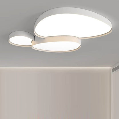 Contemporary Simplicity Cobblestone Acrylic Iron LED Flush Mount Ceiling Light For Living Room