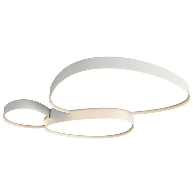 Contemporary Simplicity Cobblestone Acrylic Iron LED Flush Mount Ceiling Light For Living Room