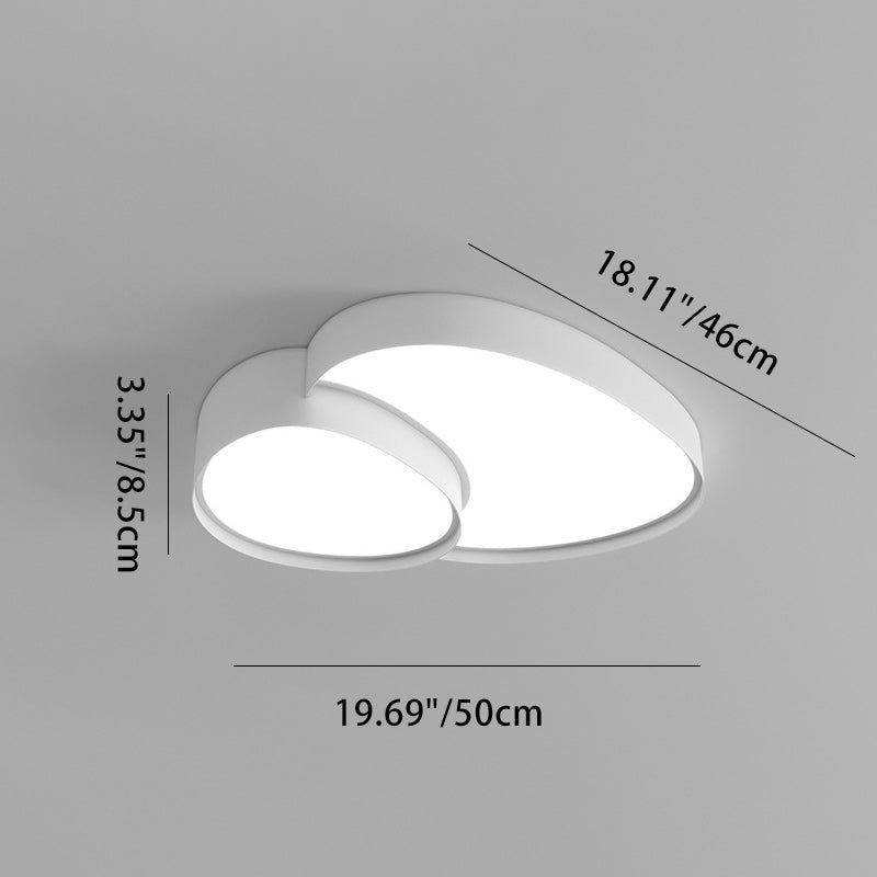 Contemporary Simplicity Cobblestone Acrylic Iron LED Flush Mount Ceiling Light For Living Room