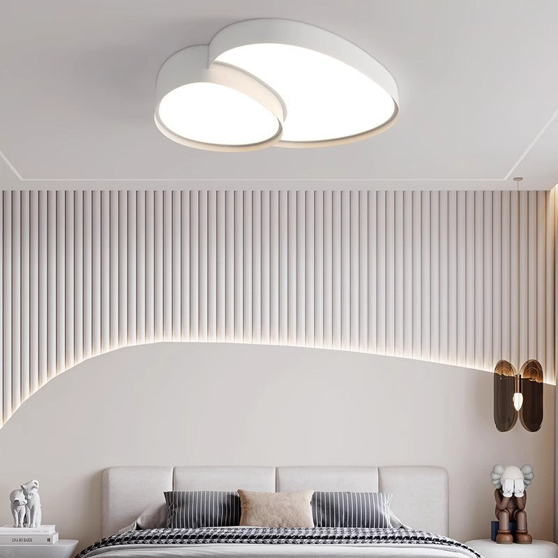 Contemporary Simplicity Cobblestone Acrylic Iron LED Flush Mount Ceiling Light For Living Room