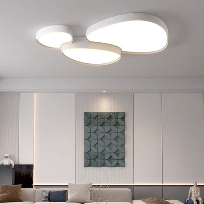 Contemporary Simplicity Cobblestone Acrylic Iron LED Flush Mount Ceiling Light For Living Room