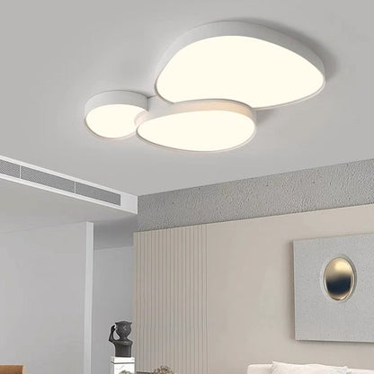 Contemporary Simplicity Cobblestone Acrylic Iron LED Flush Mount Ceiling Light For Living Room