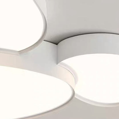 Contemporary Simplicity Cobblestone Acrylic Iron LED Flush Mount Ceiling Light For Living Room