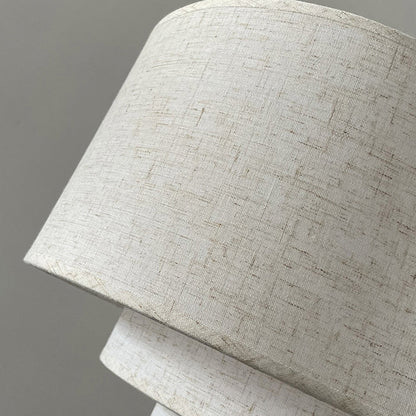 Traditional French Corrugated Fabric Shade Solid Wood 3-Light Pendant Light For Living Room