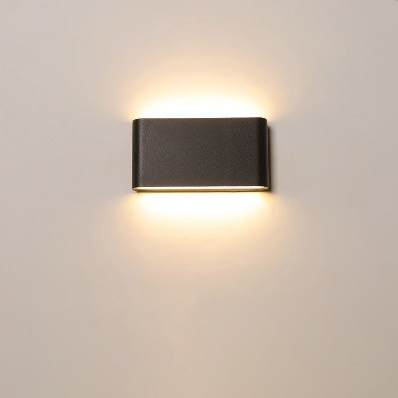 Modern Minimalist Waterproof Rectangle Aluminum LED Outdoor Wall Sconce Lamp For Outdoor Patio