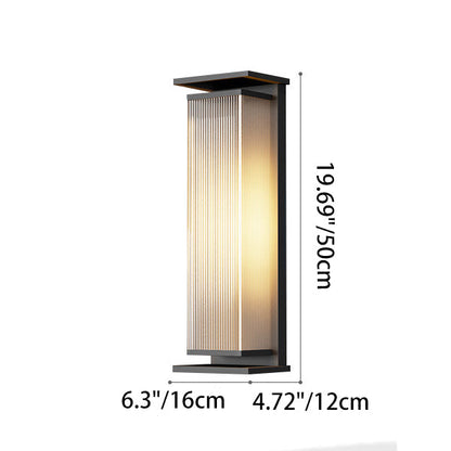 Modern Minimalist Waterproof Rectangle PC Stainless Steel LED Wall Sconce Lamp For Outdoor
