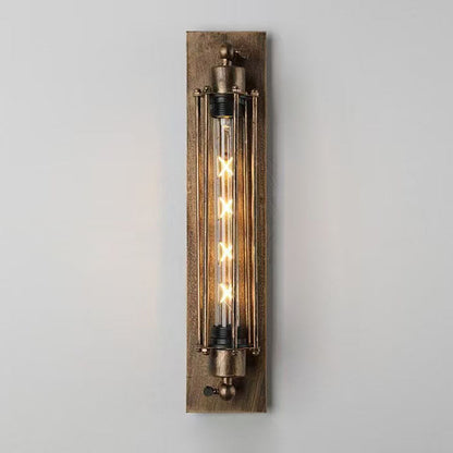 Contemporary Industrial Iron Columnar 1-Light Wall Sconce Lamp for Bedroom