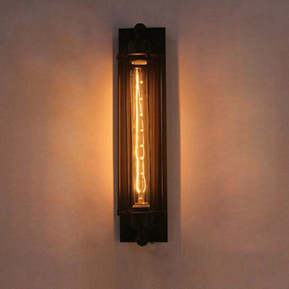 Contemporary Industrial Iron Columnar 1-Light Wall Sconce Lamp for Bedroom
