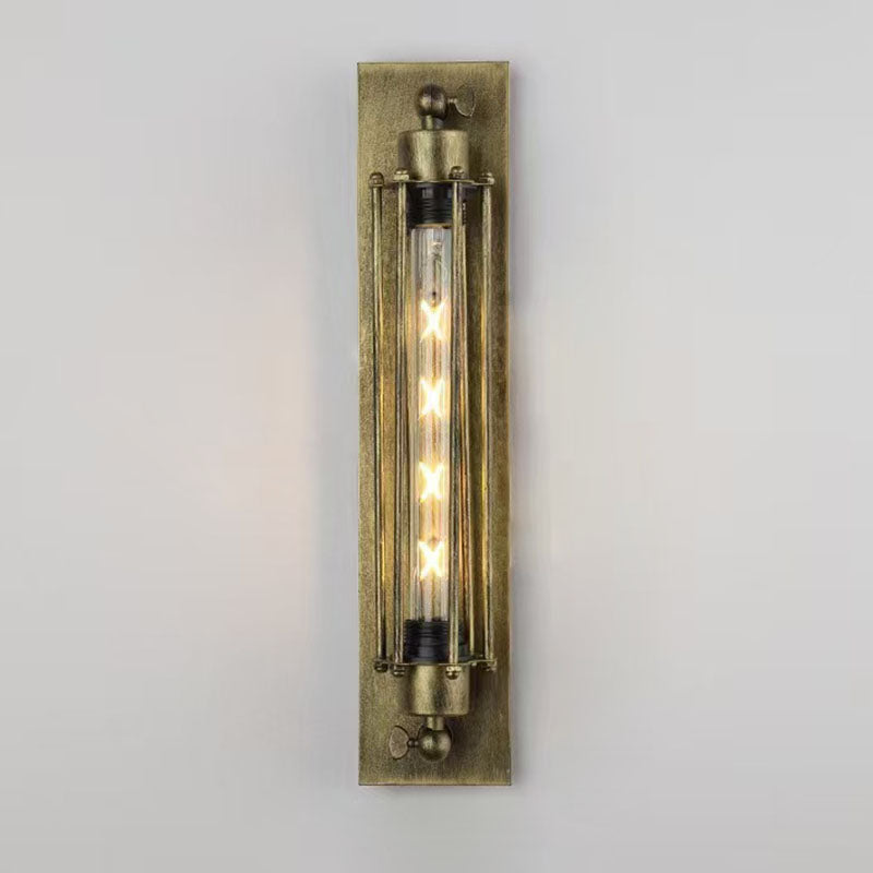 Contemporary Industrial Iron Columnar 1-Light Wall Sconce Lamp for Bedroom
