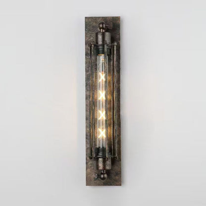 Contemporary Industrial Iron Columnar 1-Light Wall Sconce Lamp for Bedroom