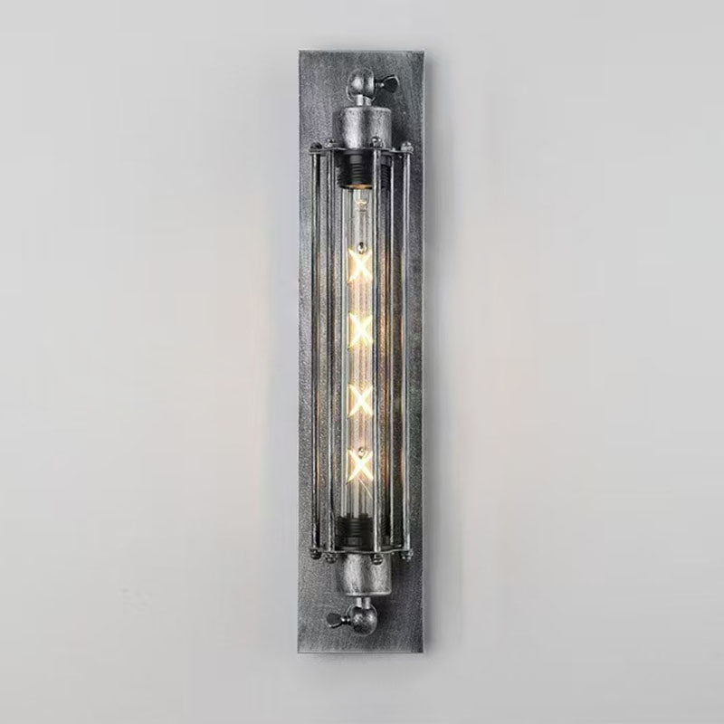 Contemporary Industrial Iron Columnar 1-Light Wall Sconce Lamp for Bedroom