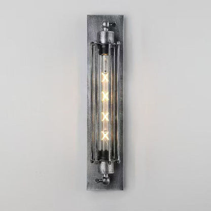 Contemporary Industrial Iron Columnar 1-Light Wall Sconce Lamp for Bedroom