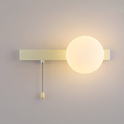 Modern Simplicity Geometry Iron Glass 1-Light Zipper Wall Sconce Lamp For Bedroom