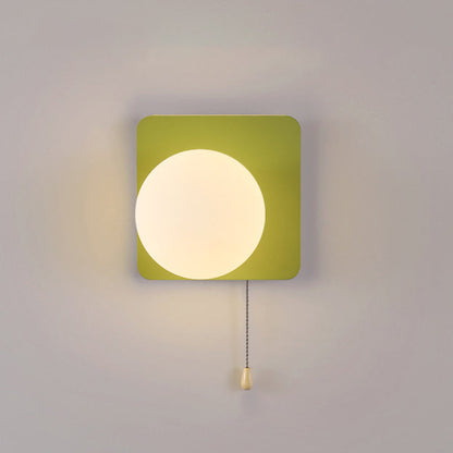 Modern Simplicity Geometry Iron Glass 1-Light Zipper Wall Sconce Lamp For Bedroom