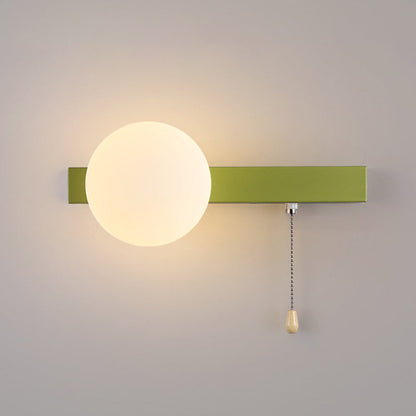 Modern Simplicity Geometry Iron Glass 1-Light Zipper Wall Sconce Lamp For Bedroom
