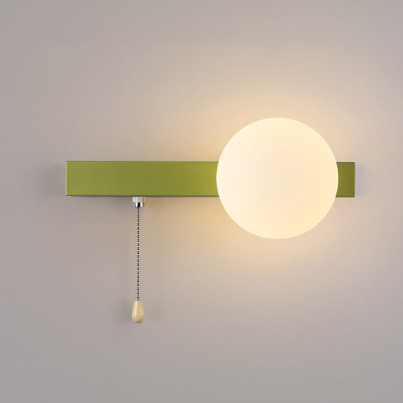 Modern Simplicity Geometry Iron Glass 1-Light Zipper Wall Sconce Lamp For Bedroom