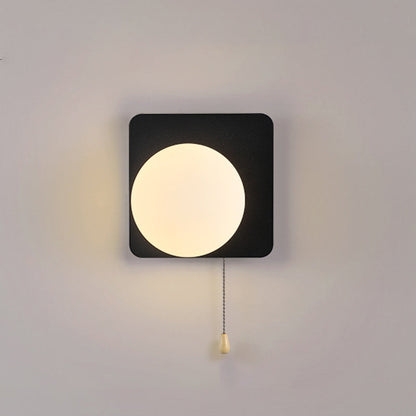 Modern Simplicity Geometry Iron Glass 1-Light Zipper Wall Sconce Lamp For Bedroom