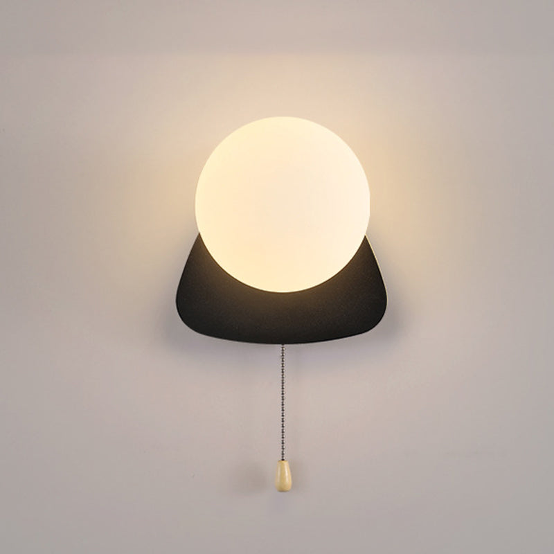 Modern Simplicity Geometry Iron Glass 1-Light Zipper Wall Sconce Lamp For Bedroom