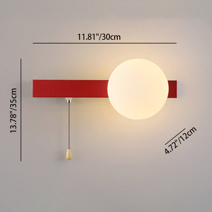Modern Simplicity Geometry Iron Glass 1-Light Zipper Wall Sconce Lamp For Bedroom