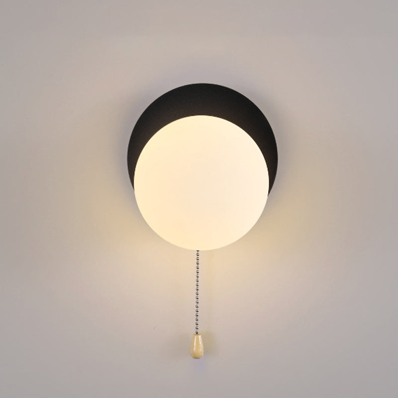 Modern Simplicity Geometry Iron Glass 1-Light Zipper Wall Sconce Lamp For Bedroom