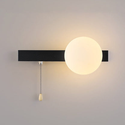Modern Simplicity Geometry Iron Glass 1-Light Zipper Wall Sconce Lamp For Bedroom